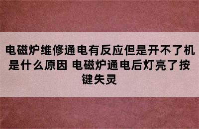 电磁炉维修通电有反应但是开不了机是什么原因 电磁炉通电后灯亮了按键失灵